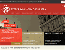Tablet Screenshot of exetersymphonyorchestra.co.uk